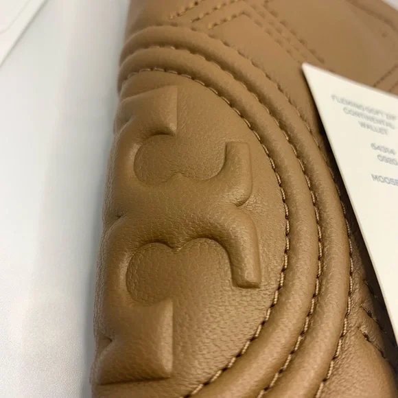 NWT Tory Burch Fleming Soft Zip Continental Wallet Moose/909 64314 - Picture 11 of 14